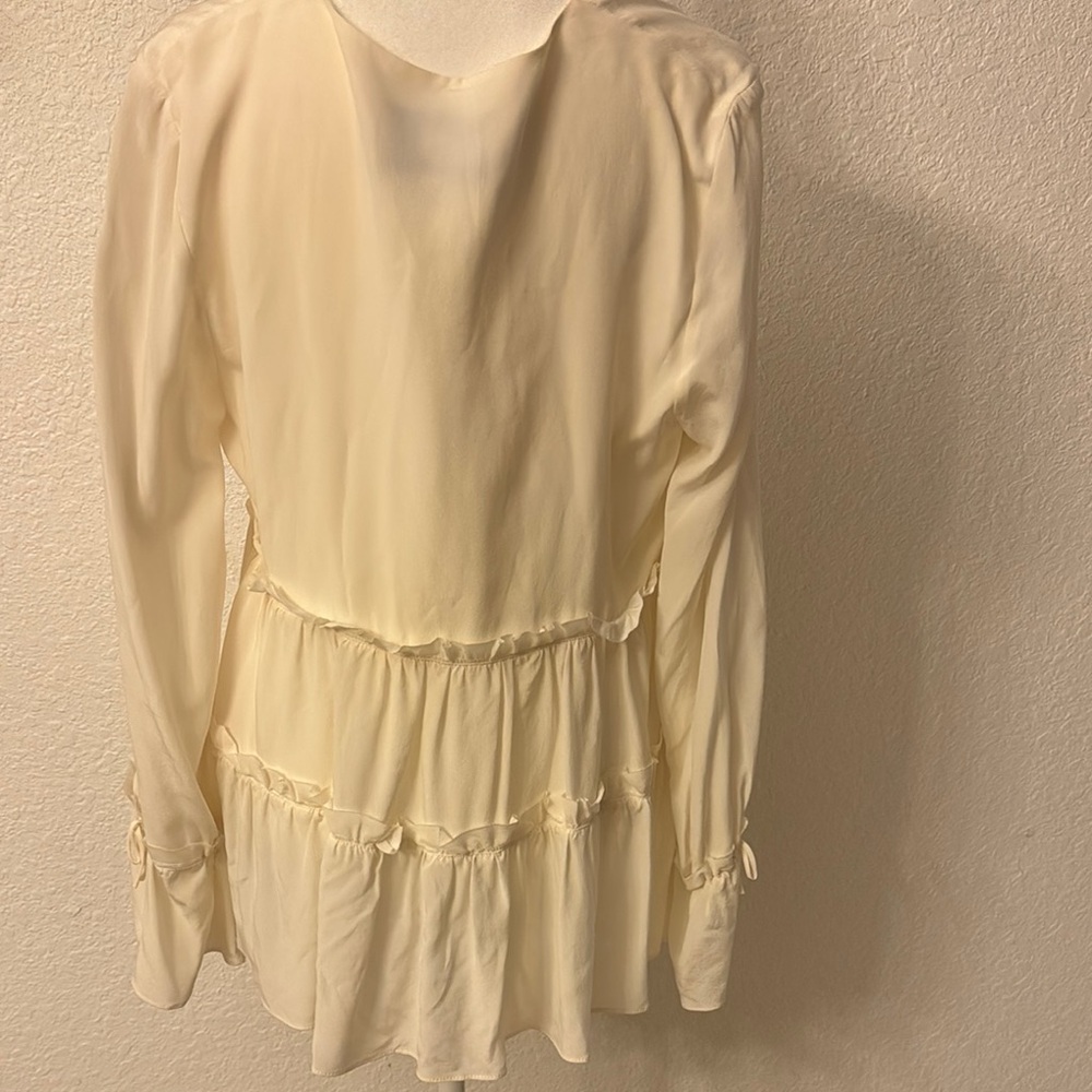 Alexis Cream Relaxed Ruffled Blouse - Picture 4 of 13
